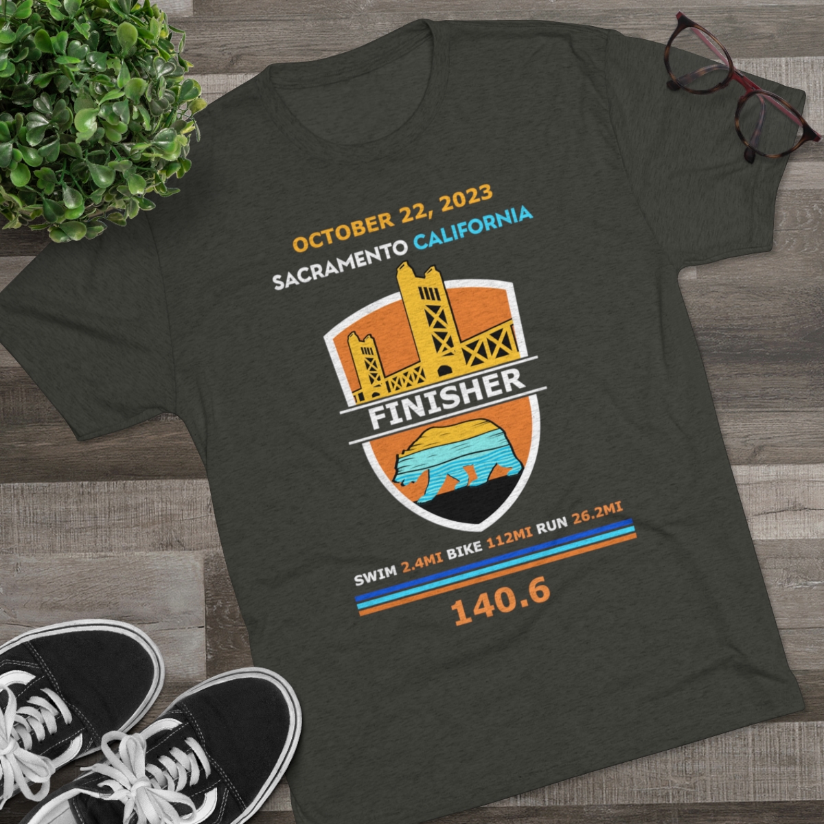Unisex Tri-Blend Crew California 140.6 - Image 3