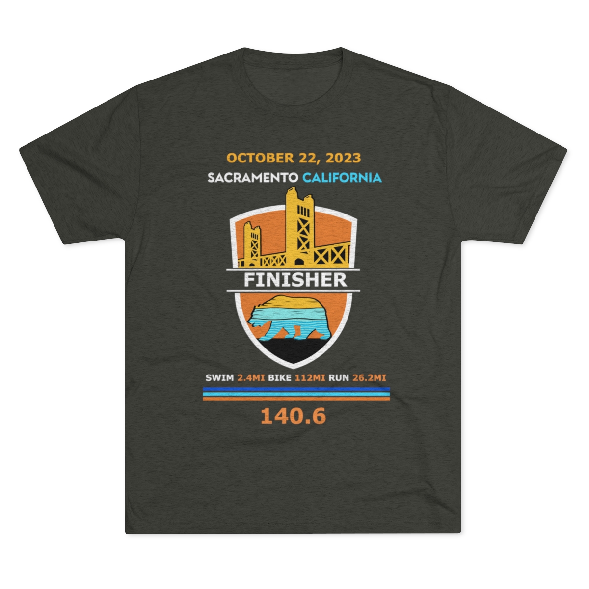 Unisex Tri-Blend Crew California 140.6