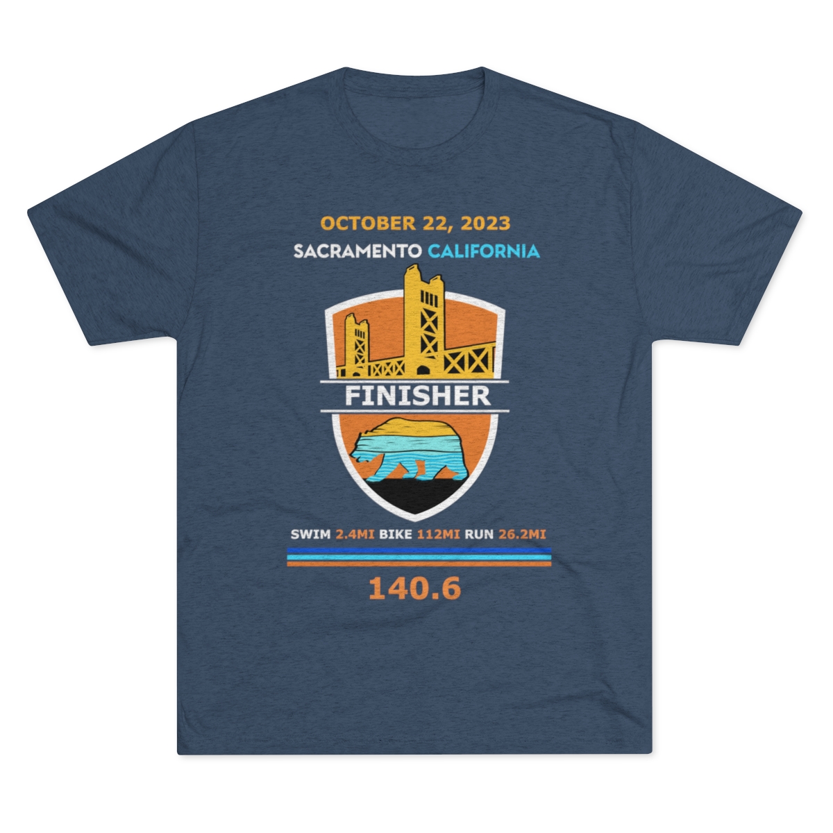 Unisex Tri-Blend Crew California 140.6 - Image 21